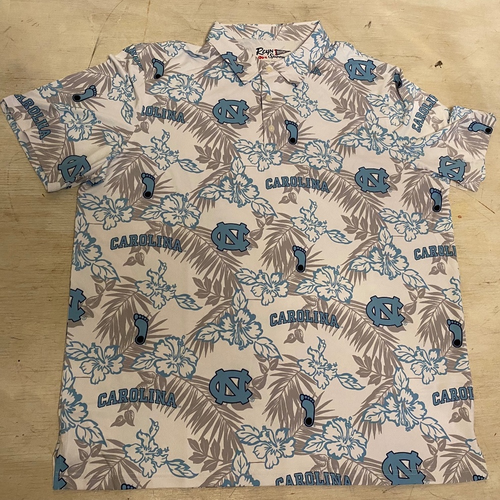 New XL Reyn Spooner University Of North Carolina Pua Performance Polo